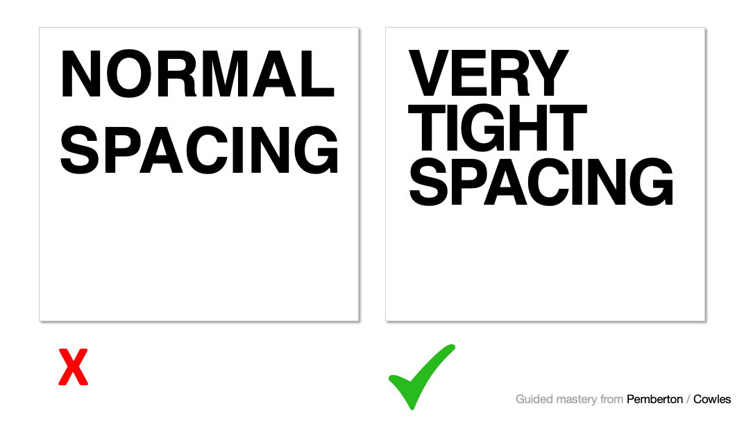 This is the correct way to space headlines in your PowerPoint deck 