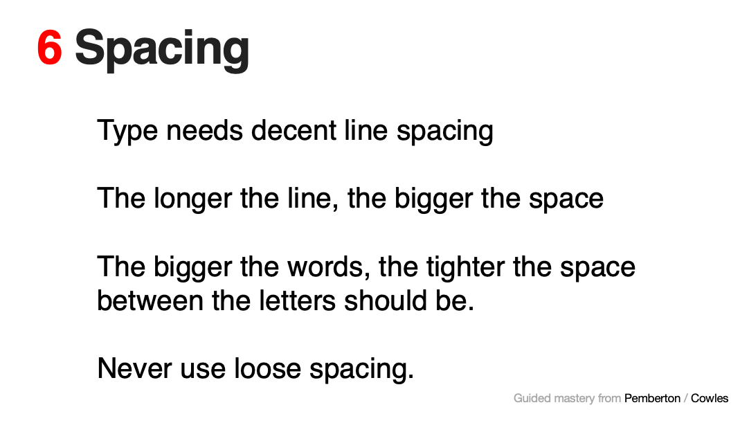Use spacing wisely when writing headlines in your PowerPoint deck 