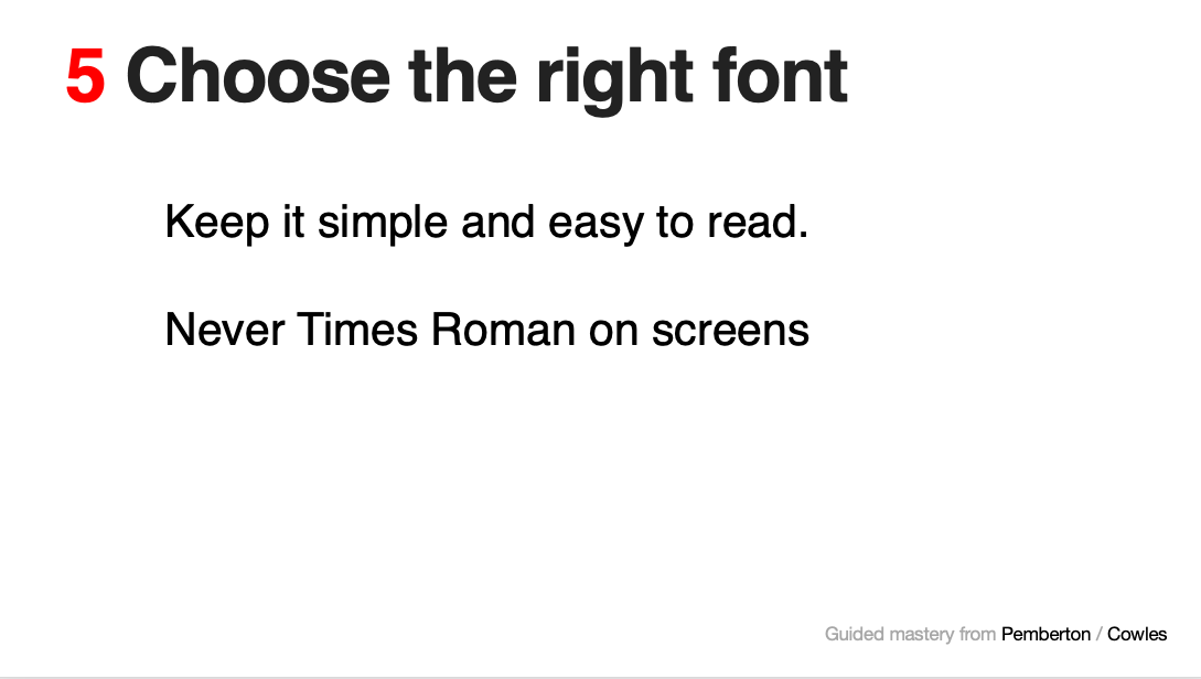 Choose the right font for your powerpoint deck