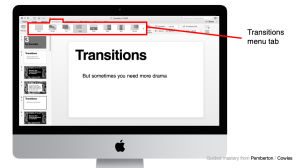 A step by step guide to setting your Powerpoint transitions to fade