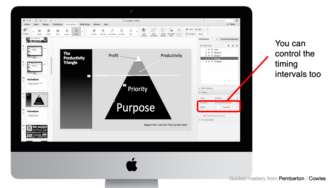 A step by step guide to animating slides in your PowerPoint presentation